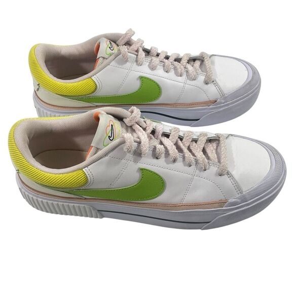 Nike Court Legacy Lift Sneakers‎ Women’s Sz 11 White Action Green FD0872 Shoes - Picture 1 of 11